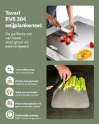 Tavari RVS snijplanken set
