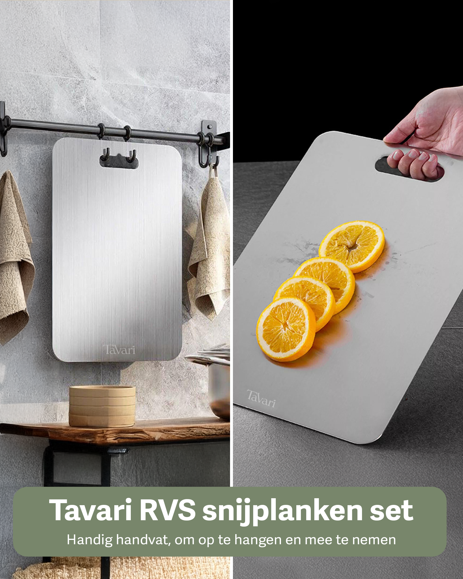 Tavari RVS snijplanken set