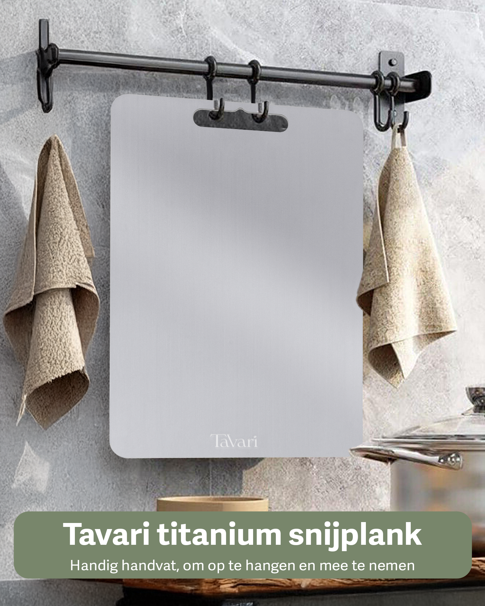 Tavari 100% zuiver titanium snijplank