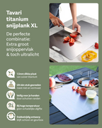 Tavari 100% zuiver titanium snijplank XL